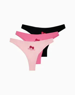 Набор из 3-х бразилиано средняя посадка с высоким вырезом бедра, мультиколор, арт. 14967