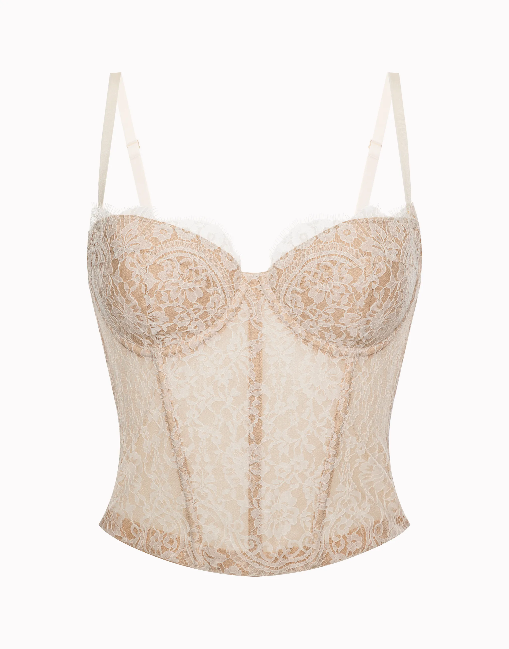 Корсет кружевной с сеткой, черный, арт. 14968