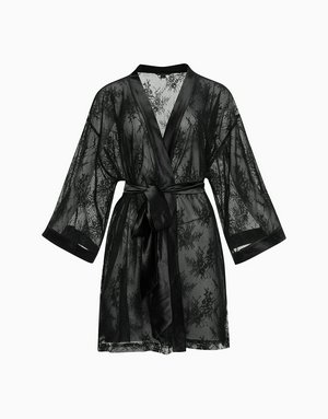 Халат с длинными рукавами, черный, арт. 6944990913152