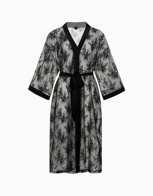 Халат с длинными рукавами, черный, арт. 4670393547312