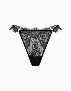 Стринги средняя посадка, черный, арт. 4670393556314