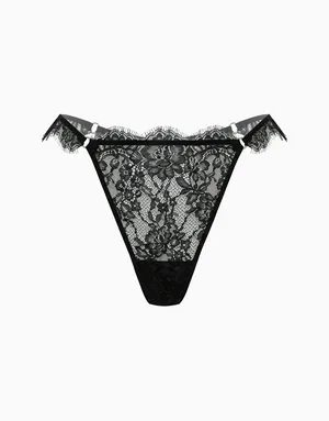 Стринги средняя посадка, черный, арт. 4670393556314