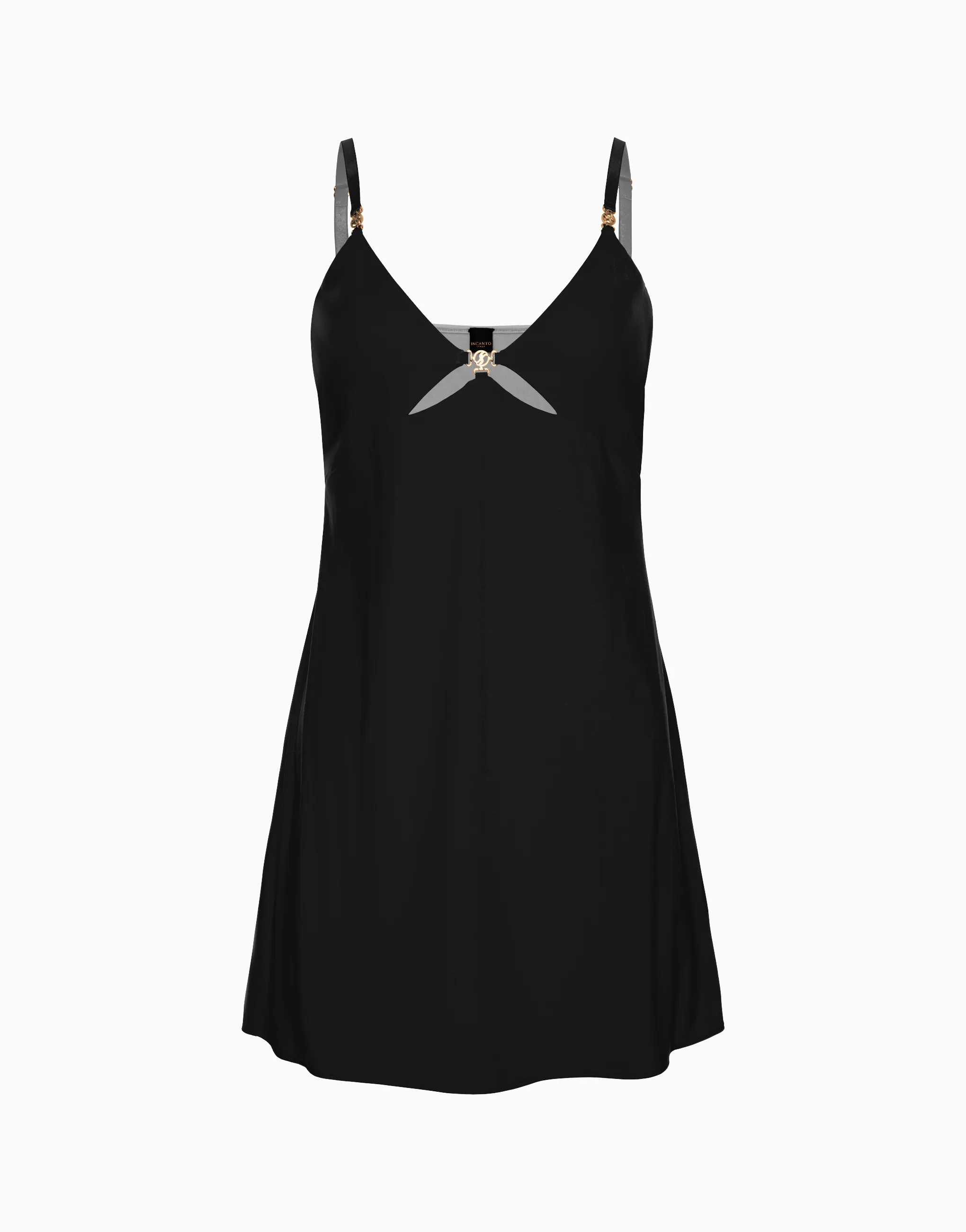 Сорочка на бретелях, черный, арт. 4670393569109