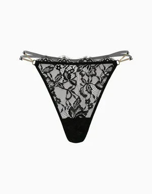 Стринги высокая посадка, черный, арт. 4670393554075