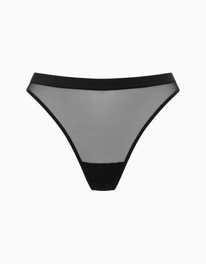 Стринги высокая посадка, черный, арт. 4640348116917