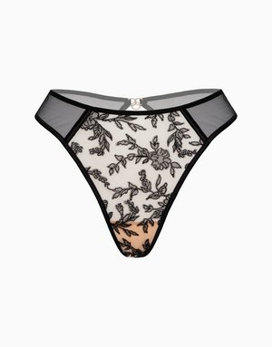 Стринги средняя посадка, черный, арт. 4670393566917