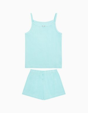 Комплект майка и шорты для девочки, голубой, арт. 4640348119574