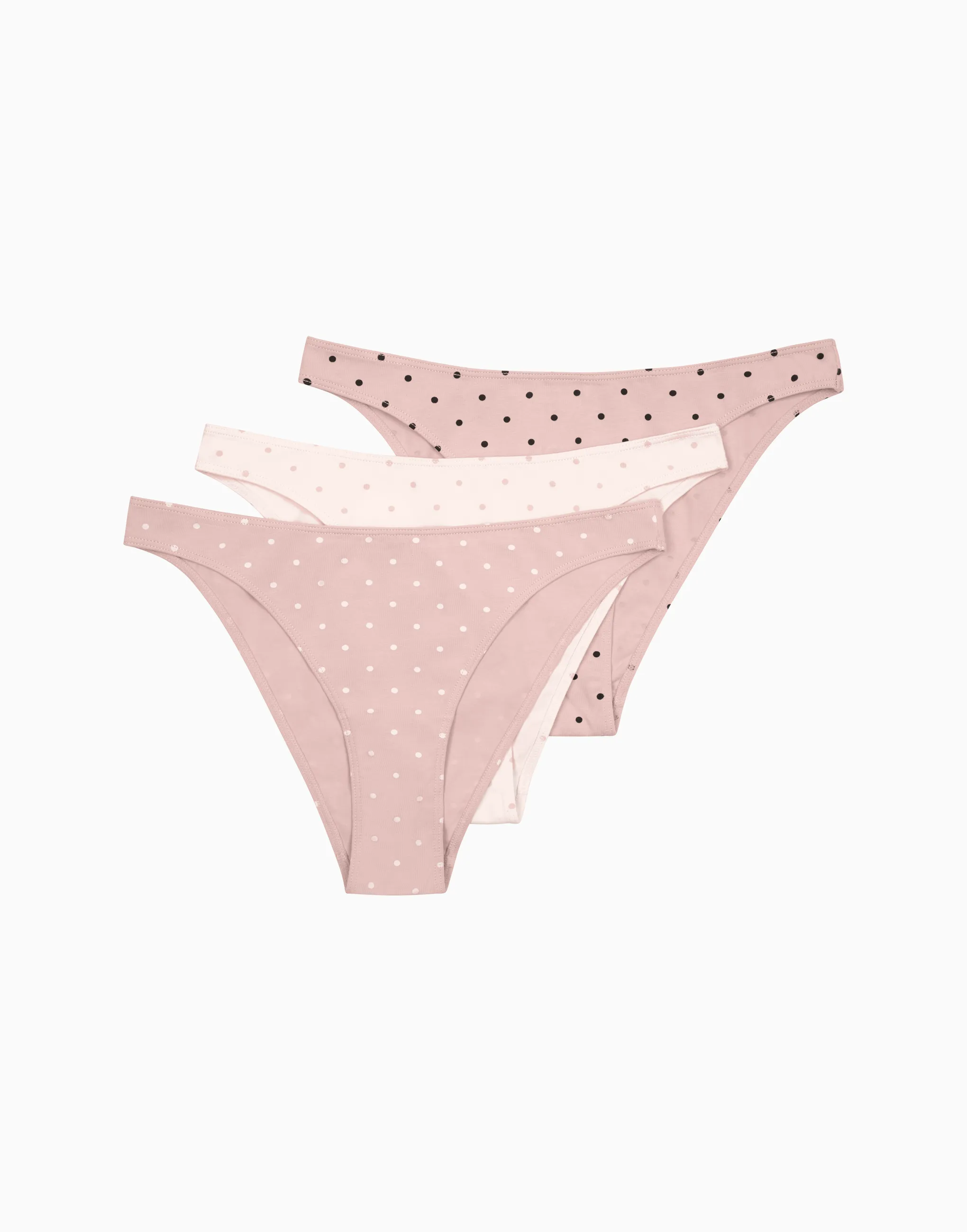 Набор из 3-х танга средняя посадка с высоким вырезом бедра, мультиколор, арт. 17102