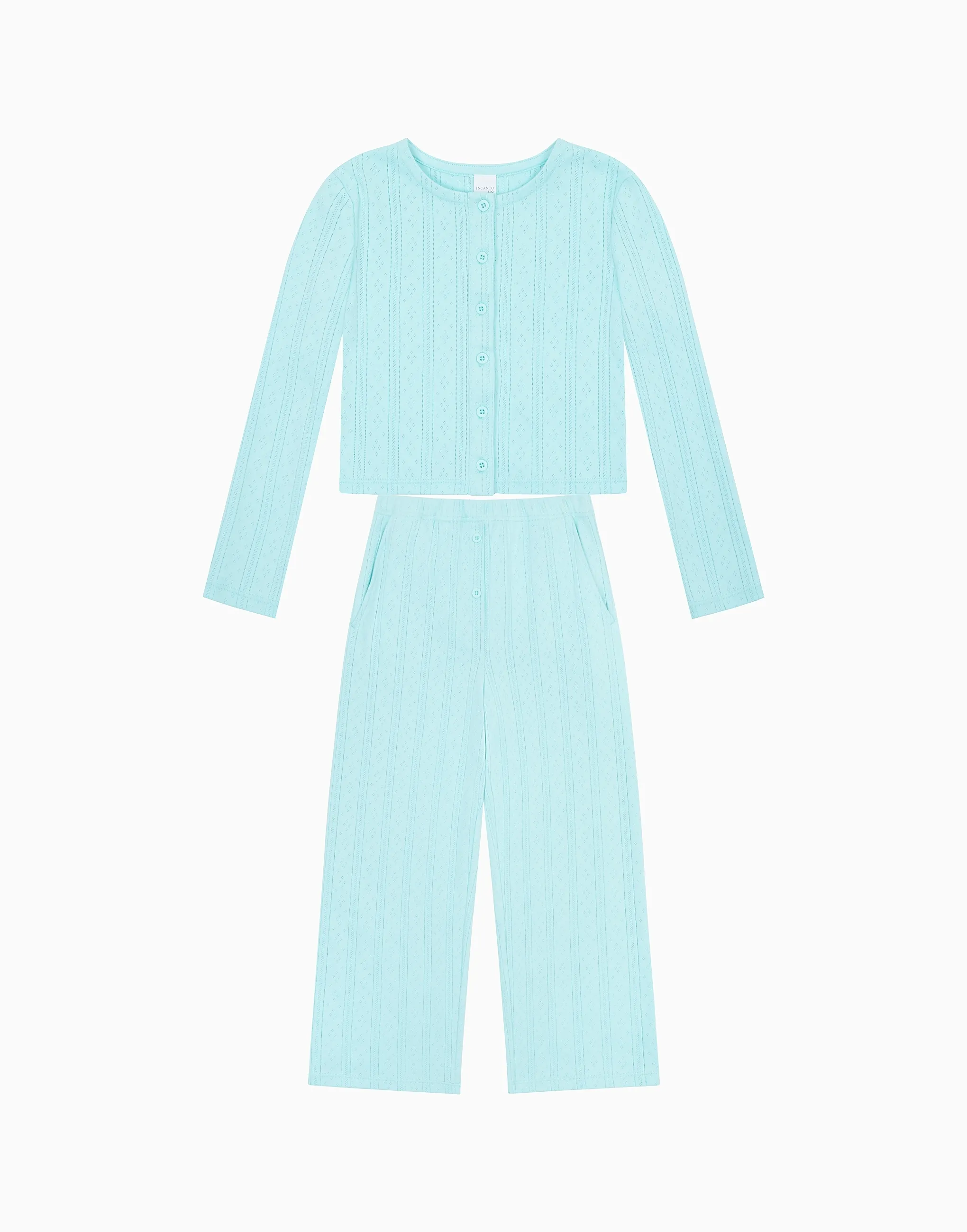 Пижама для девочки, голубой, арт. 17109
