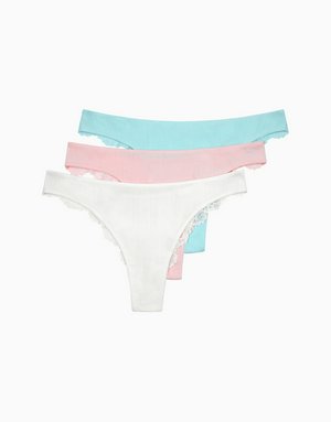 Набор из 3-х бразилиано средняя посадка с высоким вырезом бедра, мультиколор, арт. 4640348120396