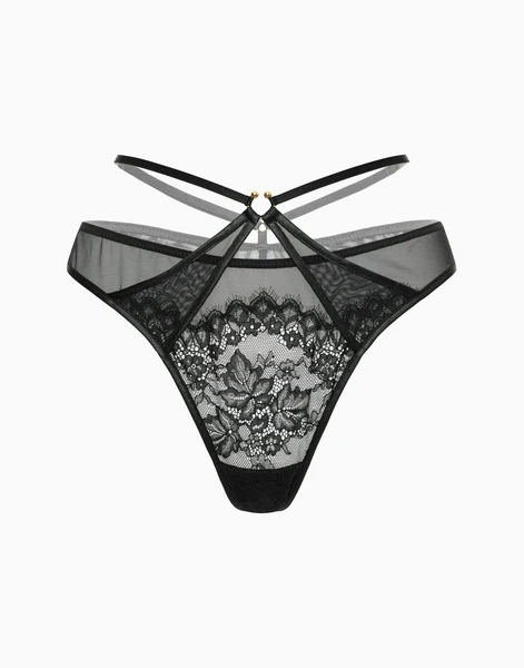 Стринги средняя посадка, черный, арт. 4670393566801