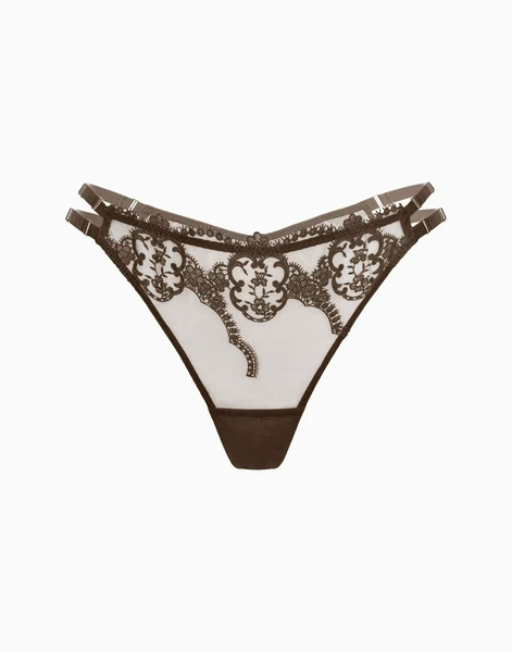 Стринги средняя посадка, коричневый, арт. 4670393554396