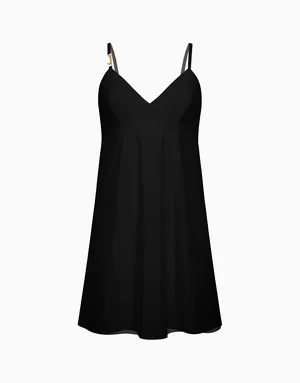 Сорочка на бретелях, черный, арт. 31825