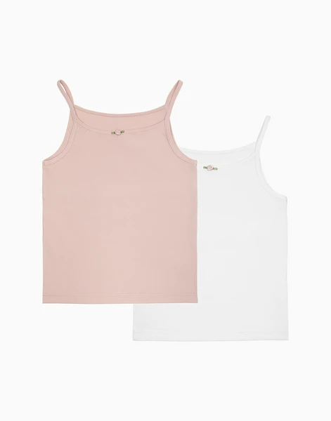 Набор из 2-х маек для девочки, мультиколор, арт. 32112