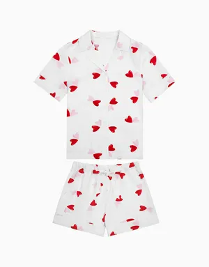 Детская пижама Incanto с сердечками, bianco print, арт. 4640348152410