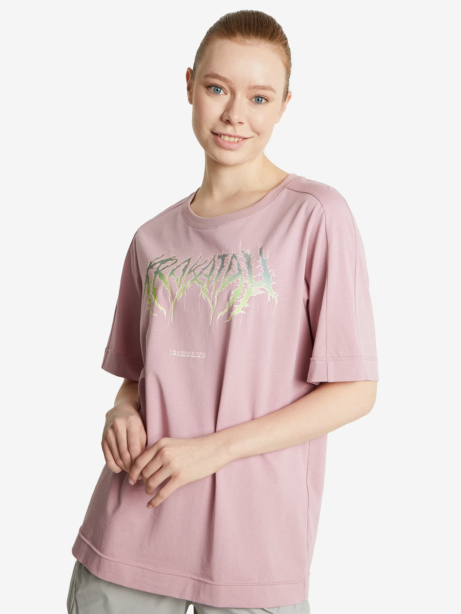 Футболка оверсайз KRAKATAU Weywot, фиолетовый, арт. tw96k2i-92