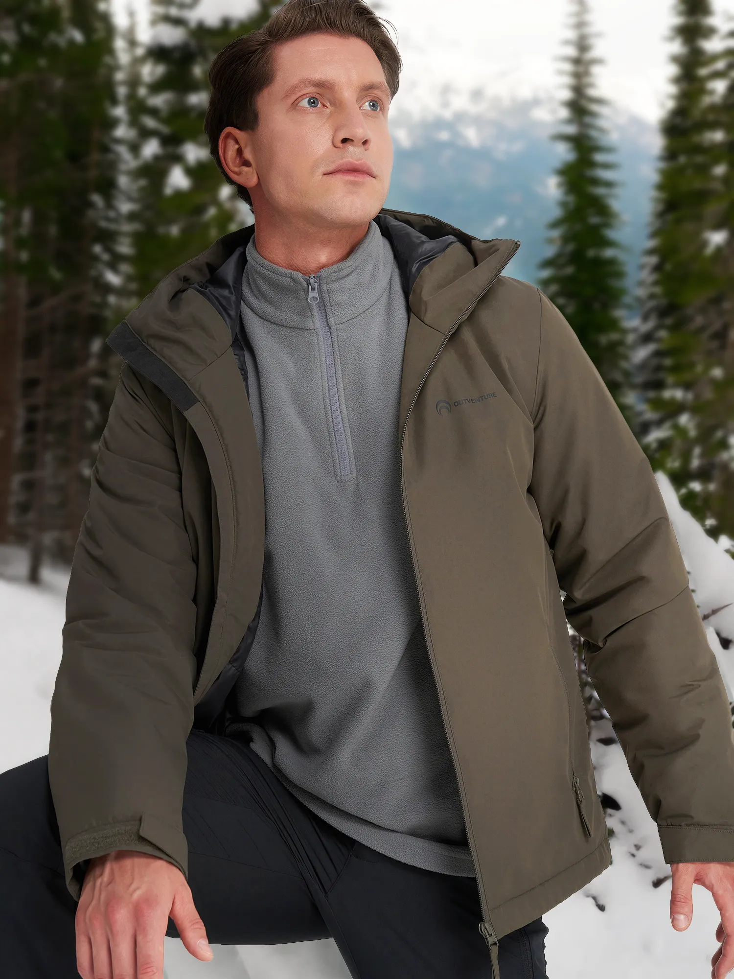 Куртка утепленная мужская Outventure, коричневый, арт. 130754out-t4