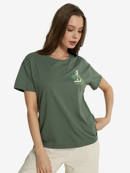 Футболка женская Protest Zoeli, зеленый, арт. 17651101pr0-663