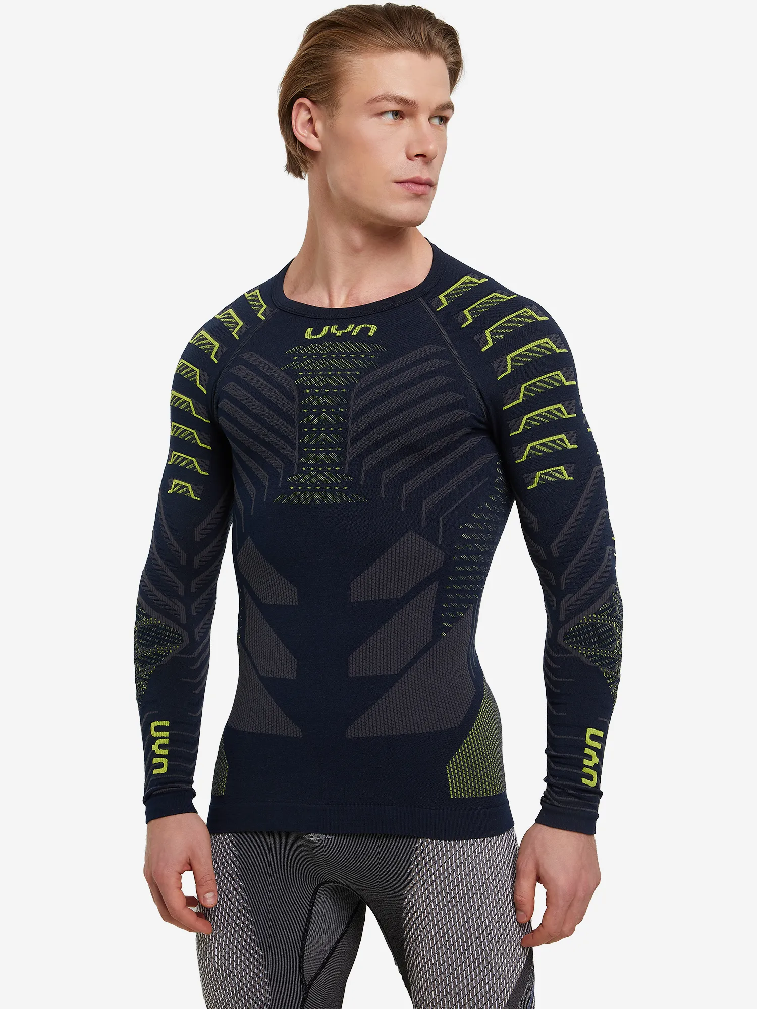 Термобелье верх мужское UYN Resilyon, синий, арт. 17392