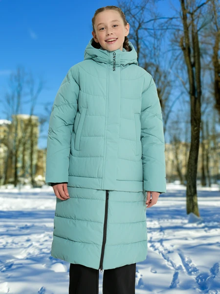 Пальто утепленное для девочек Northland, голубой, арт. 130836n16-n1