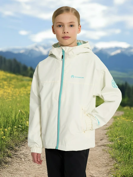 Ветровка для девочек Outventure, бежевый, арт. 135047out-01