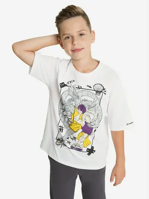 Футболка оверсайз Demix для мальчиков, белый, арт. 137790DMX-00