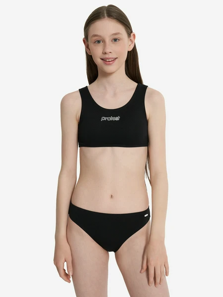 Купальник раздельный для девочек Protest, черный, арт. 17498