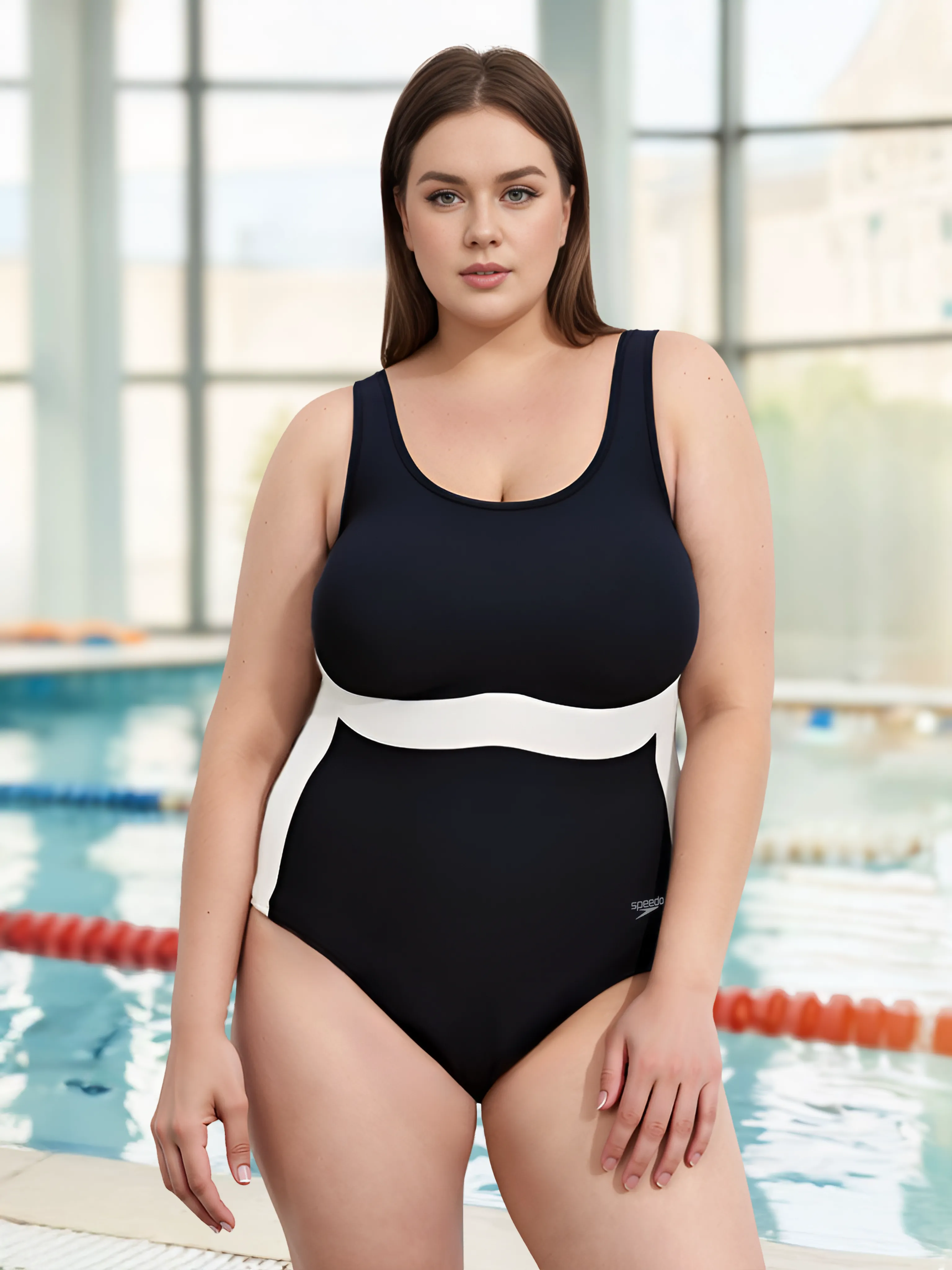 Купальник слитный женский Speedo Shaping Staropal, синий, арт. 8-003242d870s0y-d870