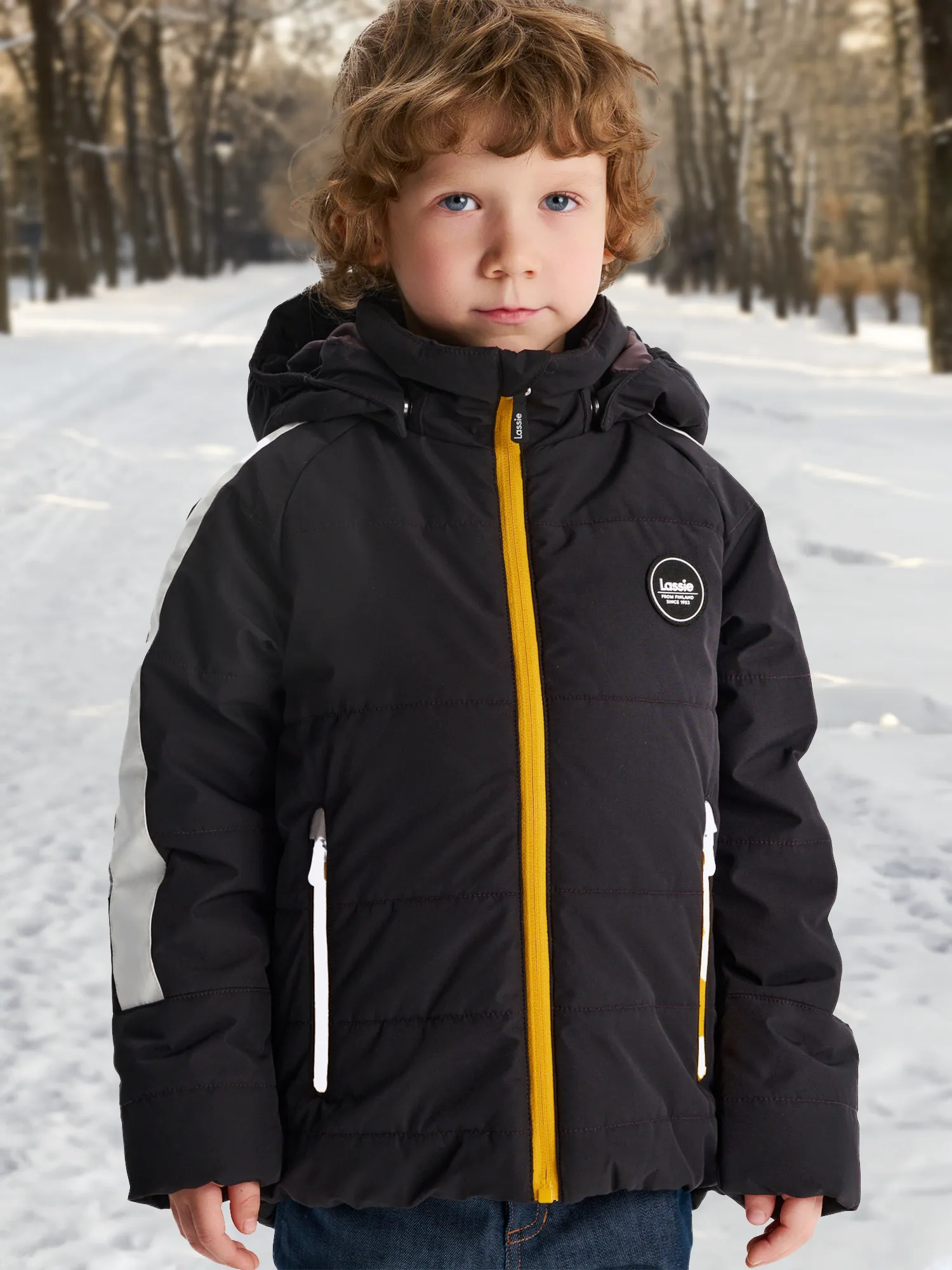 Куртка утепленная Lassie для мальчиков, черный, арт. 17639