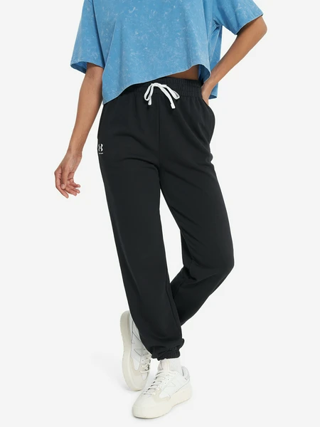 Брюки женские Under Armour Rival Terry, черный, арт. 1382735u0f-002
