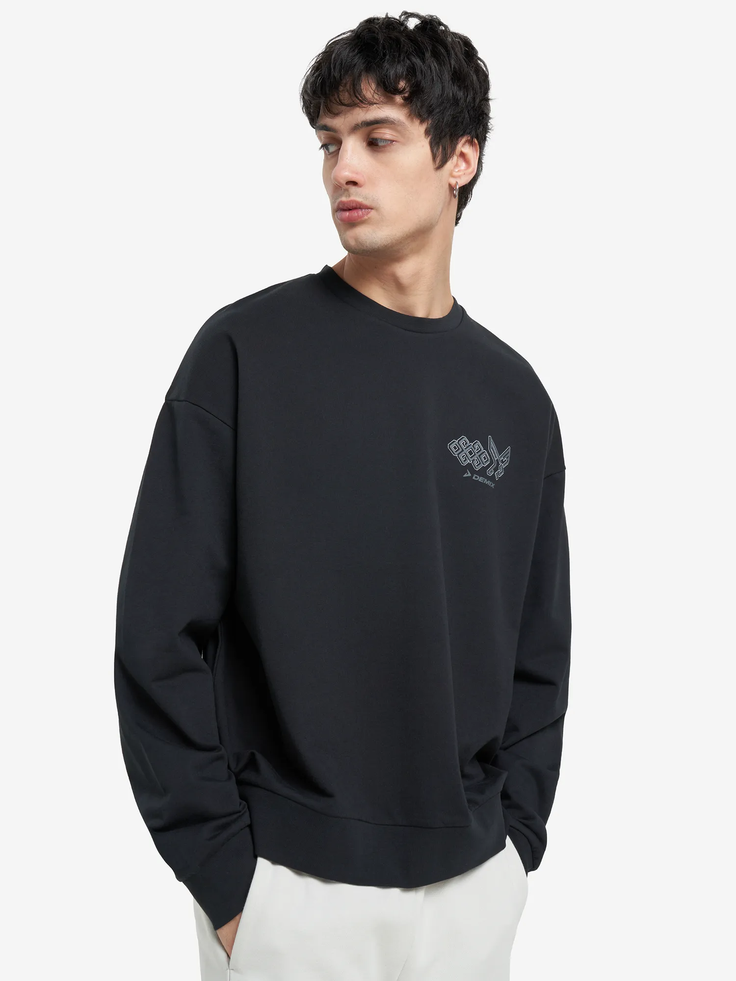 Свитшот мужской оверсайз Demix, черный, арт. 130264dmx-99