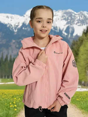 Ветровка для девочек Outventure, оранжевый, арт. 17778