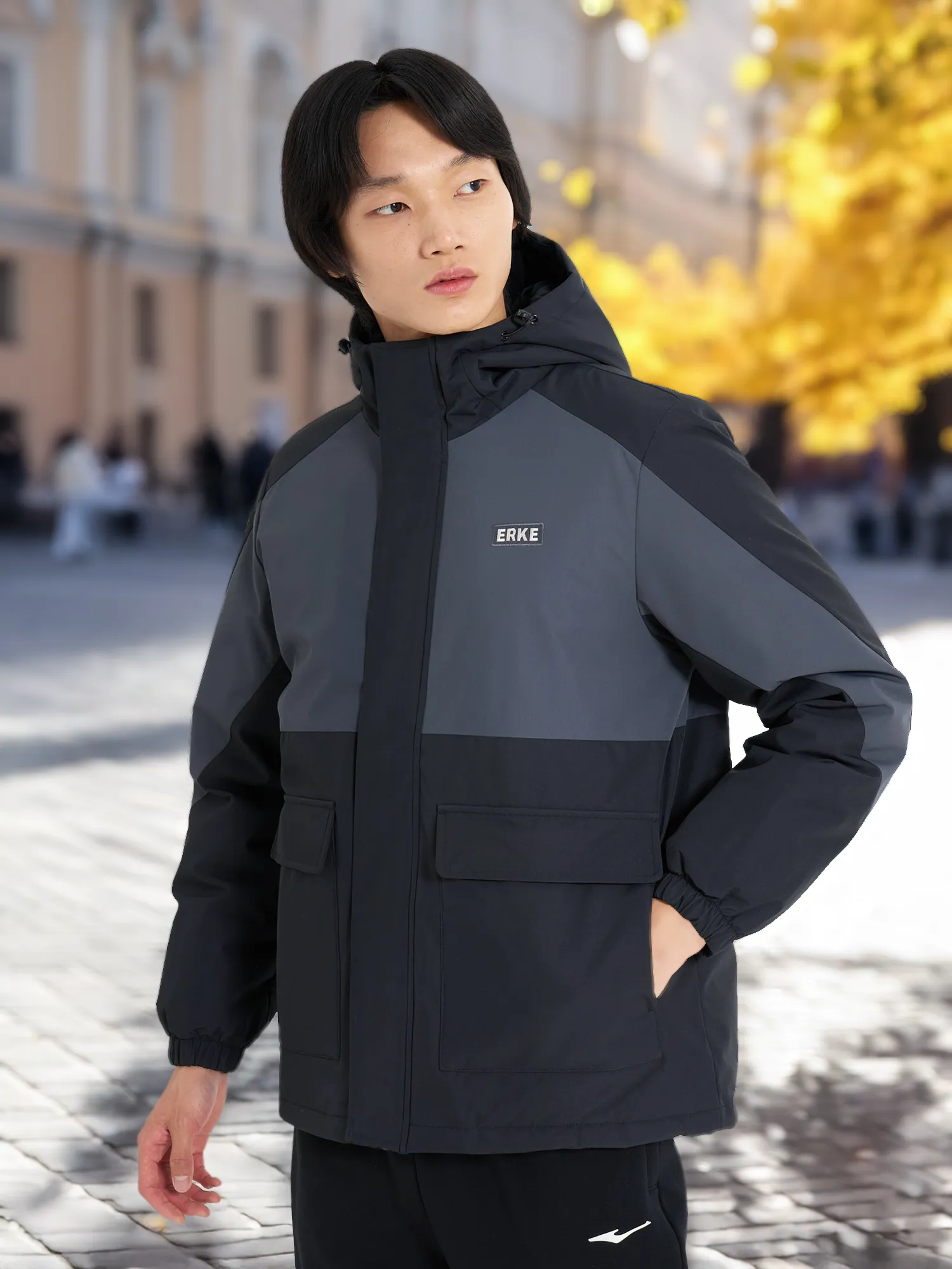 Пуховик мужской Erke, черный, арт. 11223401174e1m-007