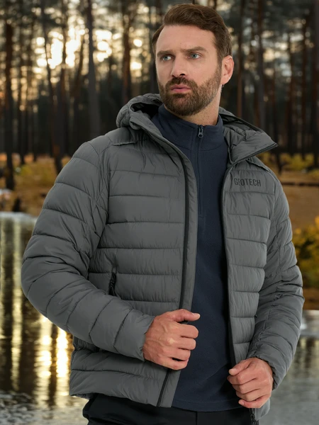 Пуховик мужской Geotech, серый, арт. 130766g2p-93