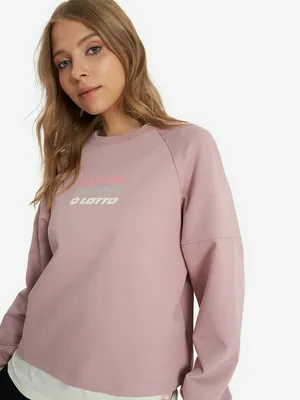 Свитшот женский Lotto Blocco Crewneck, фиолетовый, арт. 17927