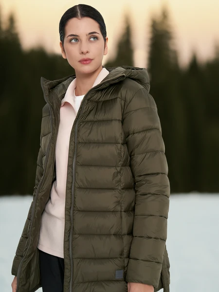 Пуховик женский Outventure, коричневый, арт. 130828out-t4