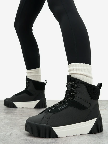 Кеды утепленные женские Termit Future Mid, черный, арт. 122540trt-5a