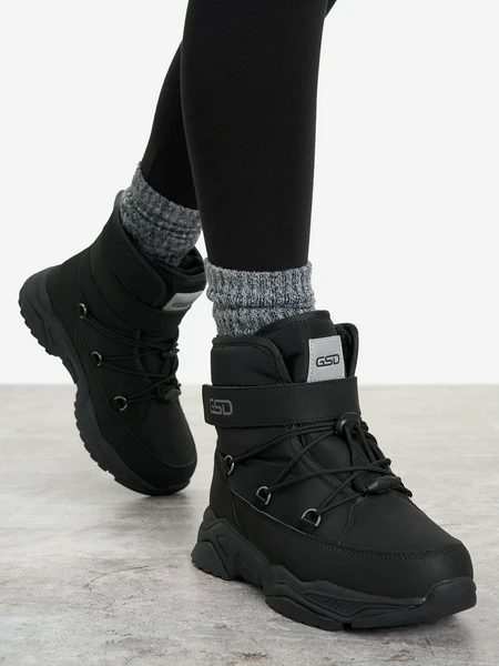Ботинки утепленные для девочек GSD Round, черный, арт. 130218g17-99