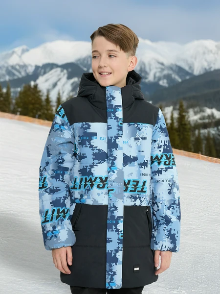 Утепленная куртка для мальчиков, серый, арт. 132017trt-a1