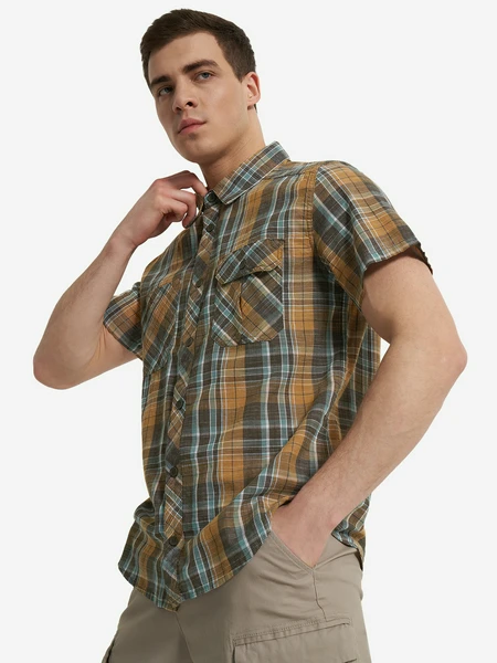 Рубашка с коротким рукавом Outventure, коричневый, арт. 127698out-f3