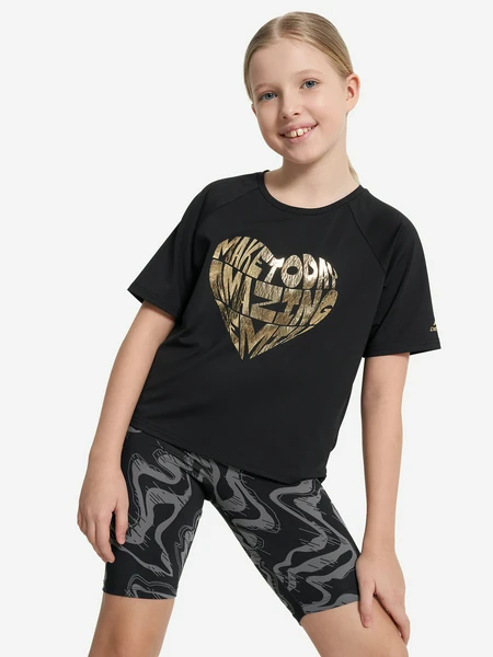 Футболка для девочек Demix, черный, арт. 134470dmx-99