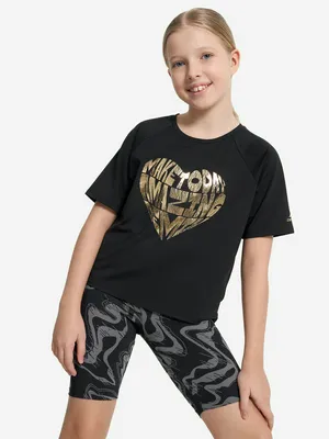 Футболка для девочек Demix, черный, арт. 18354