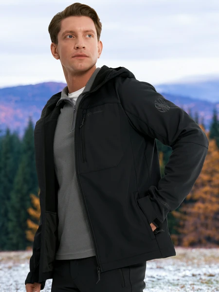 Куртка софтшелл мужская Outventure, черный, арт. 129947out-99