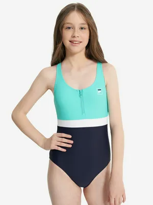 Купальник слитный для девочек FILA, синий, арт. 123408fla-mq