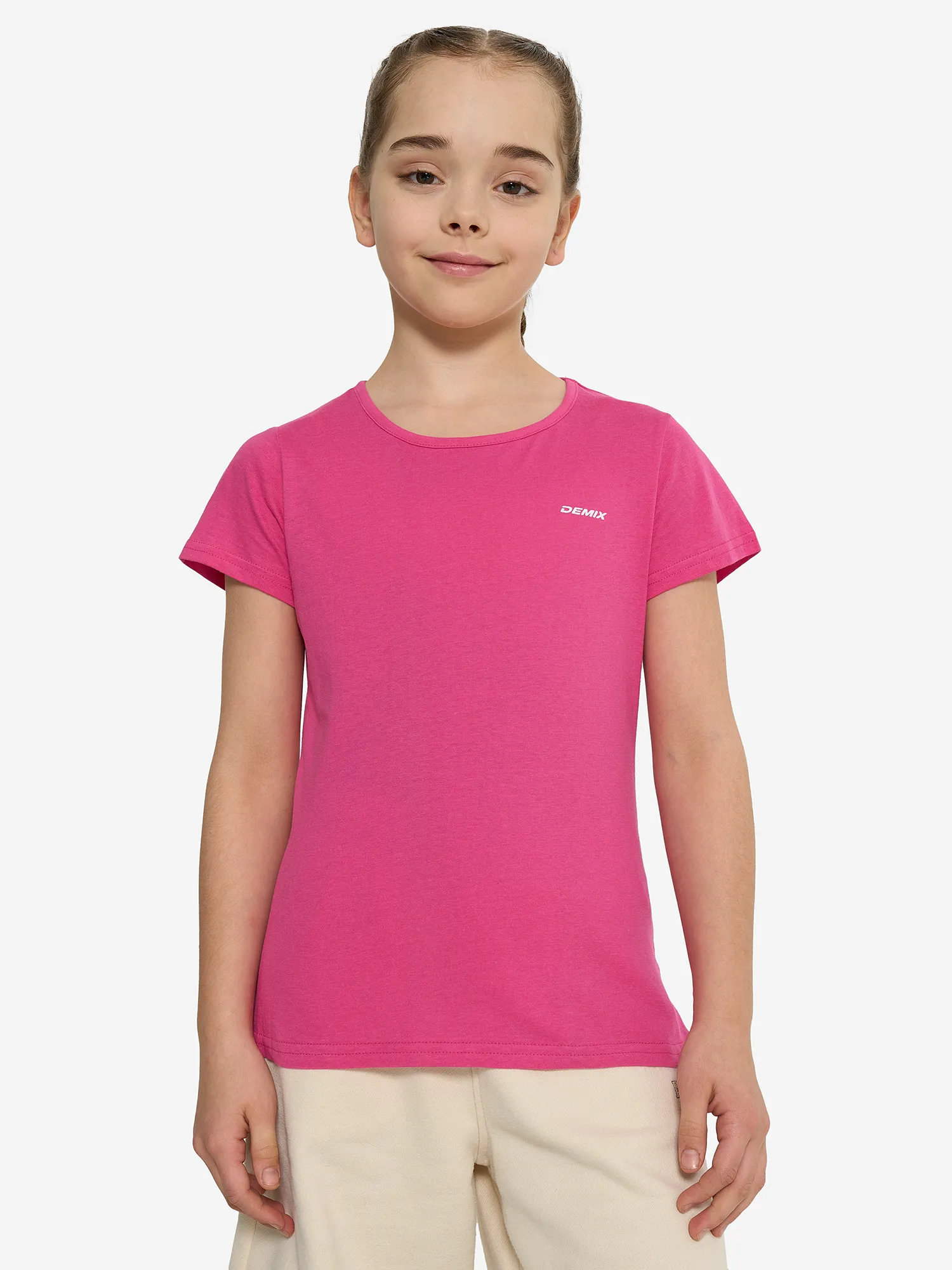 Футболка для девочек Demix, розовый, арт. 18481