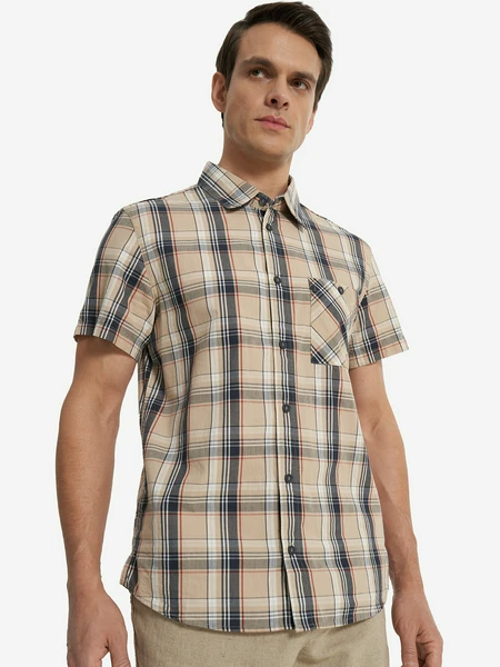 Рубашка с коротким рукавом мужская Outventure, бежевый, арт. 134679out-c2