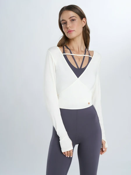 Лонгслив женский Sensana, бежевый, арт. 18636