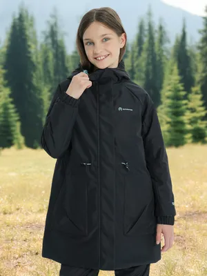 Куртка утепленная для девочек Outventure, черный, арт. 131823