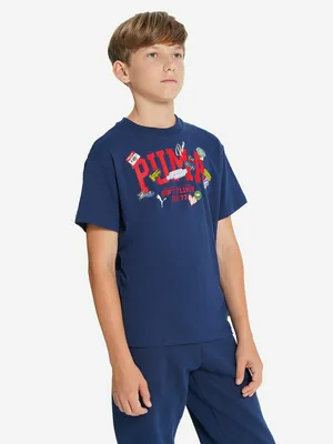 Футболка для мальчиков PUMA Basketball Hoopstellations, синий, арт. 688979P0P-73