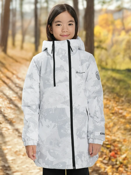 Куртка утепленная для девочек, серый, арт. 18706